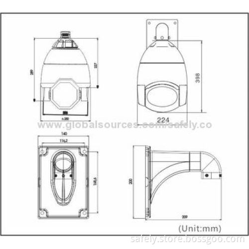 High-speed Array PTZ IR Dome Camera, Sony CCD 1/3-inch, 700TVL, 150m